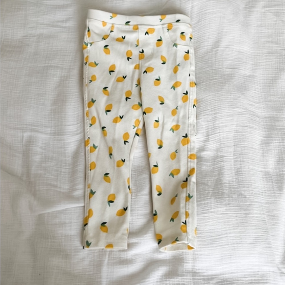 Lemon Print Jeggings | Zara | 18-24 Months
